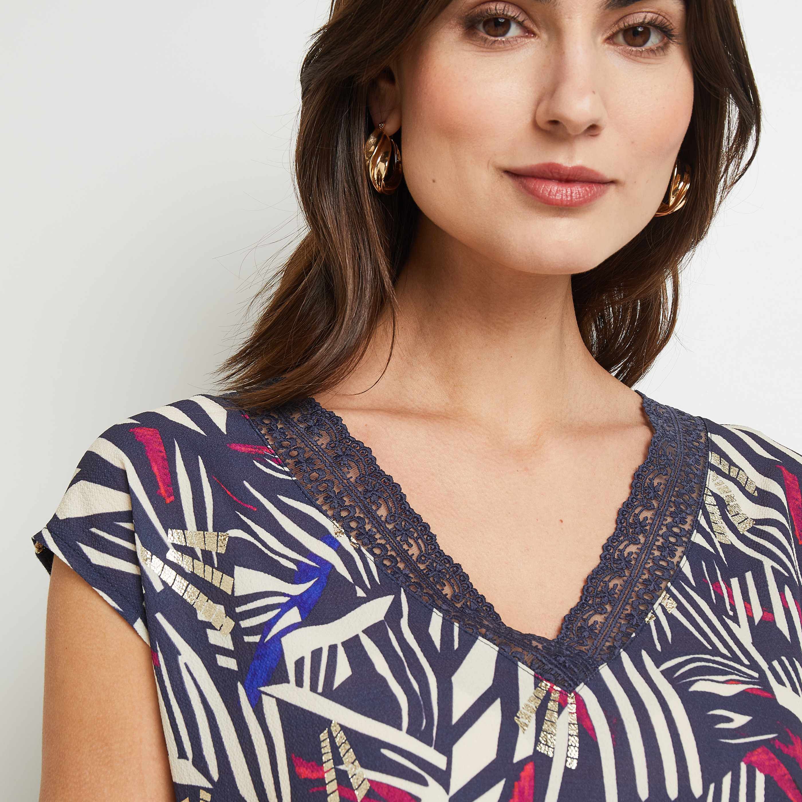 Tshirt imprimé femme - MARINE