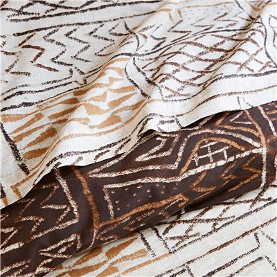 Linge de lit double face motif africain - BECQUET CRÉATION
