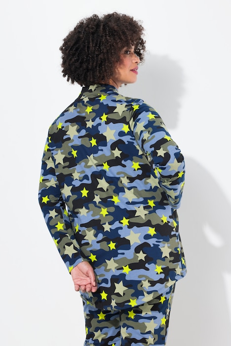 Sweatjacke, Camouflage mit Sternen, Langarm