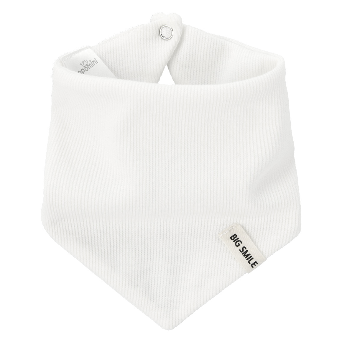 Topomini Baby Bandana mit Rippstruktur weiss