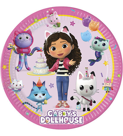 Decorata Party Paptallerkner - 8-pak - 23 cm - Gabby's Dollhouse