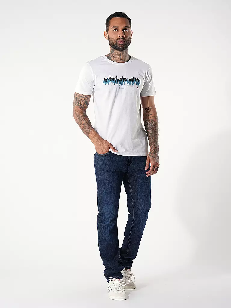 GREENBOMB T-Shirt GUIDE NATURE FOREST RUN weiss
