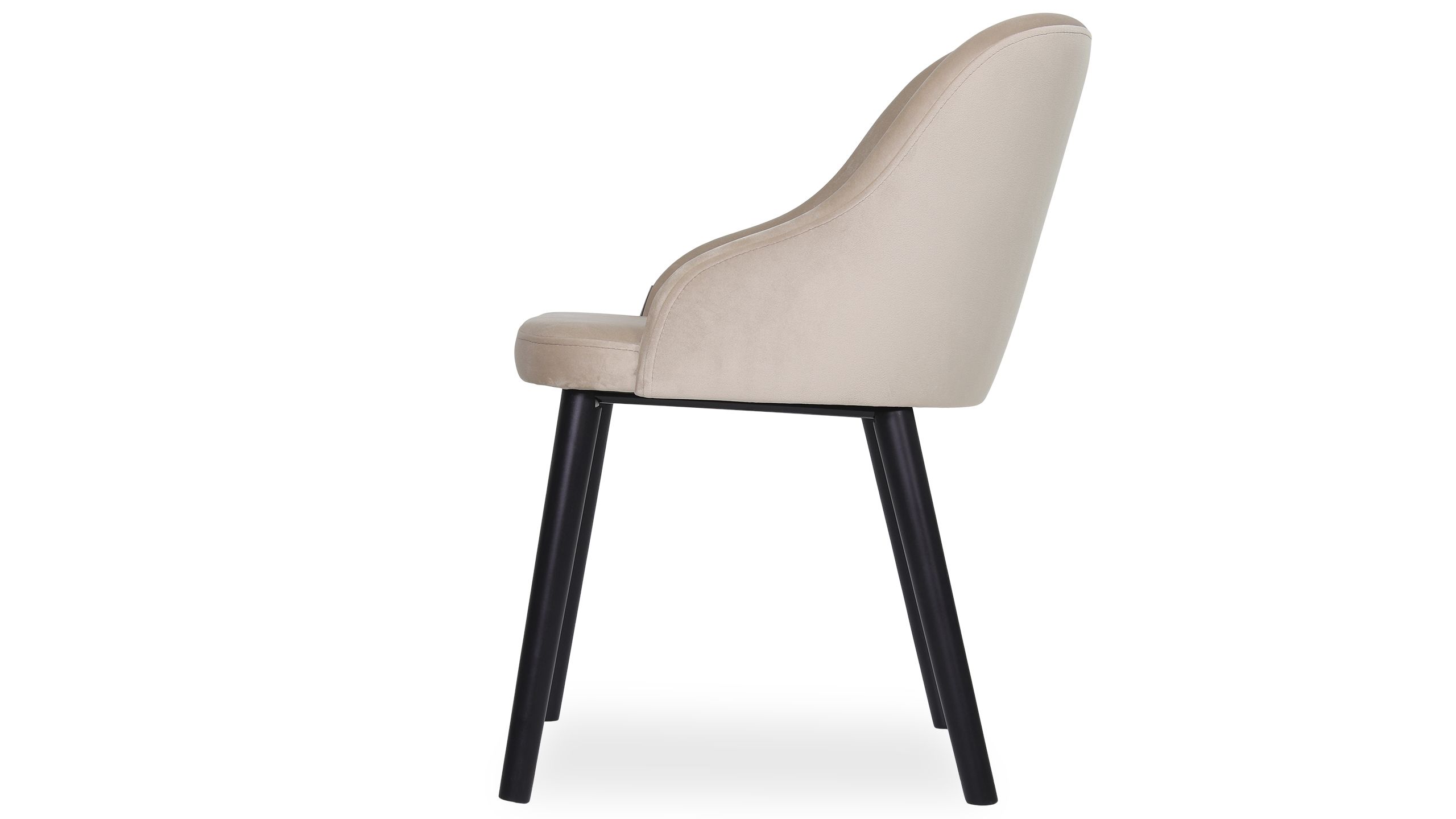 Eetkamerstoel 211068 Khaki Velvet Twiggy B53 x D61 x H81 cm