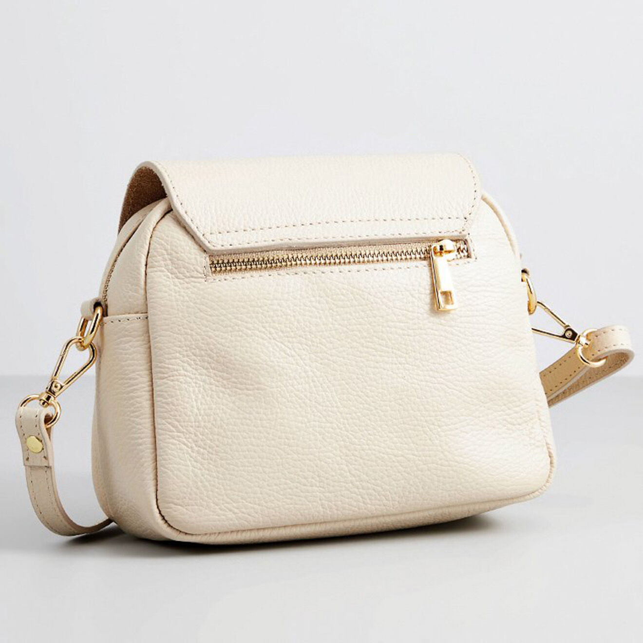 Christian Laurier Sac bandoulière en Cuir Beeza beige - 22x18x7 cm