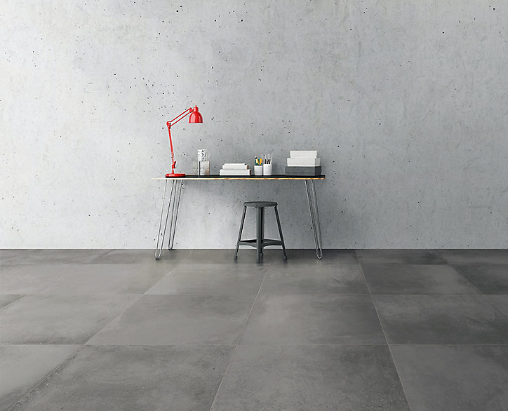 Carrelage sol Metro anthracite 71 x 71 cm grés cérame