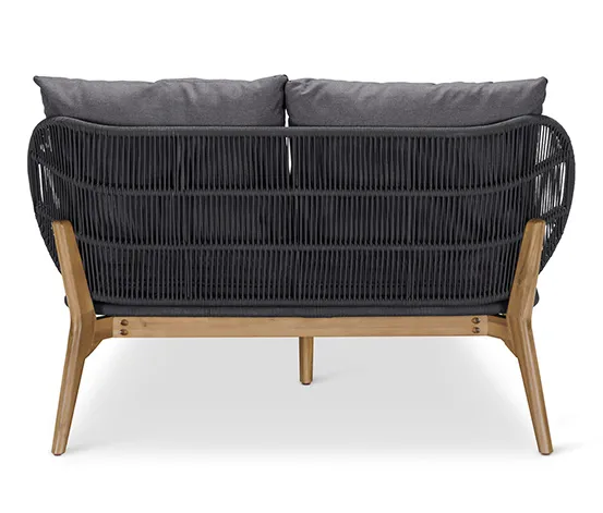 Daybed mit Kopfteil mit Textilgeflecht