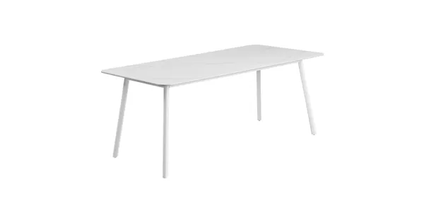 Tisch Keri Keramik weiss/grau, 180 x 76 x 90 cm