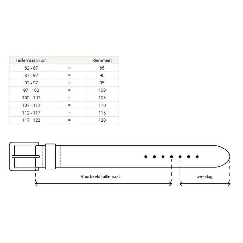 Milano Belts Centuur Palermo 40 Zwart