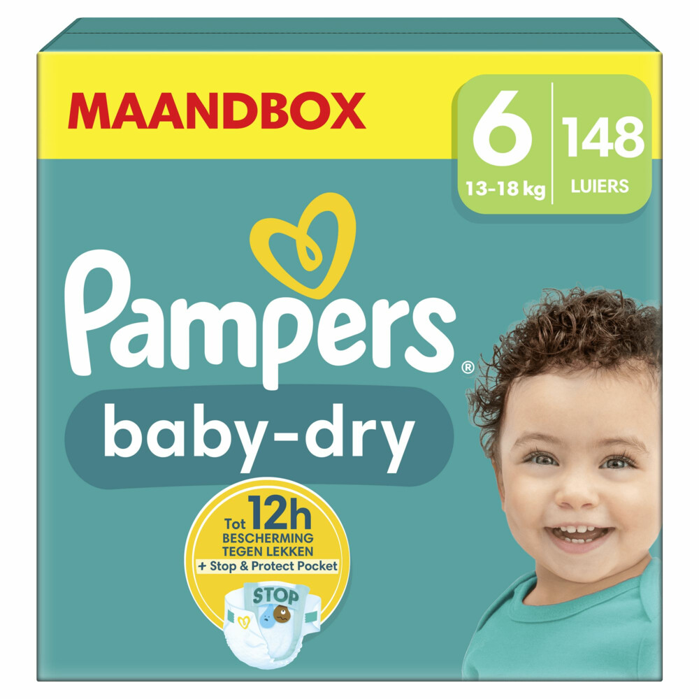 Pampers Baby Dry Luiers Maat 6 (13-18 kg)148 stuks