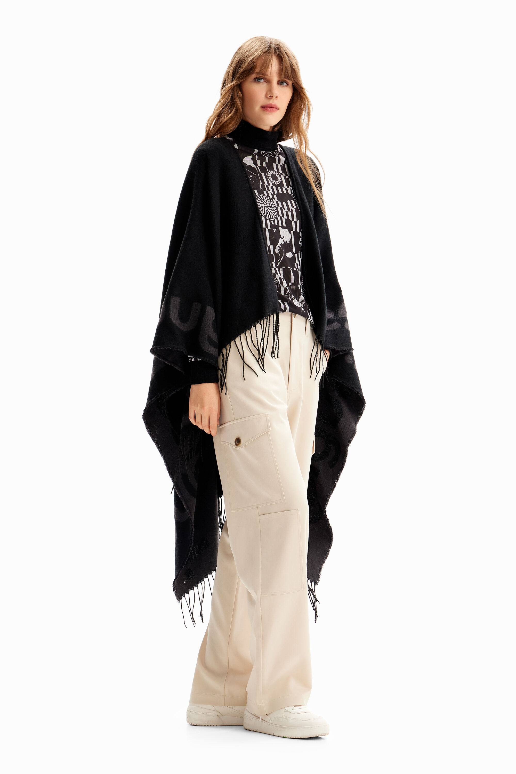 Poncho réversible logo