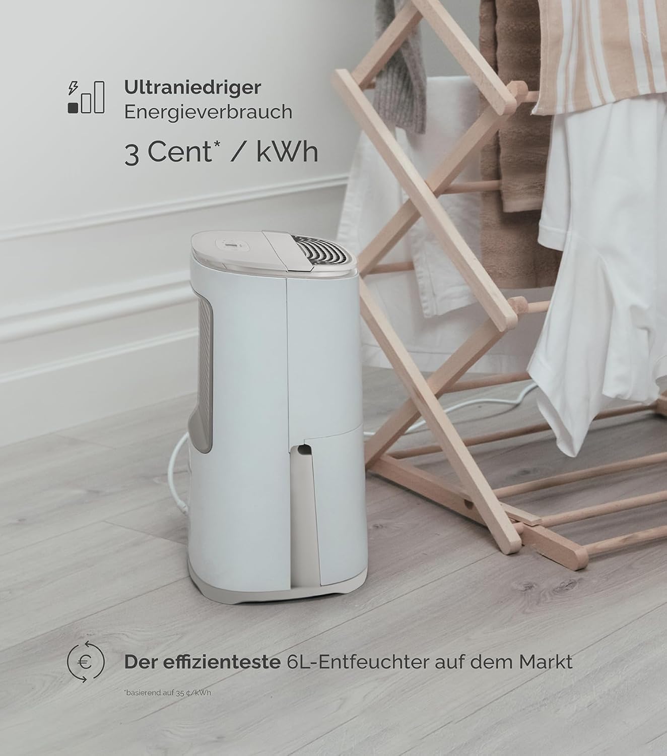 MeacoDry Arete One 6L Luftentfeuchter & Luftreiniger | Kompakt, Sehr leise mit 32 dB | Idealer Luftentfeuchter für Schlafzimmer, Kleine Räume & Wohnungen | H13 HEPA-Filter | 1,8L Tank