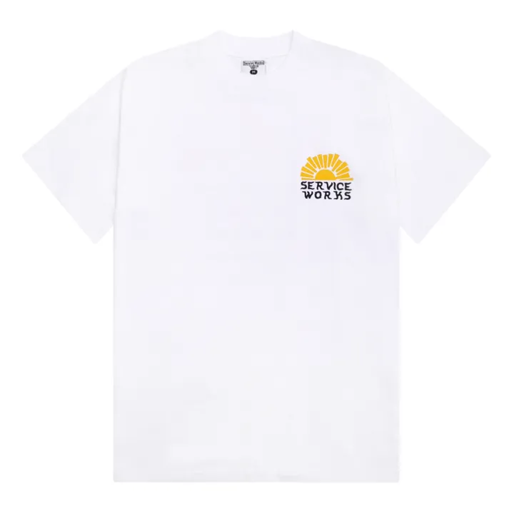 Service Works T-shirt Sunnyside Up Coton Bio | Blanc