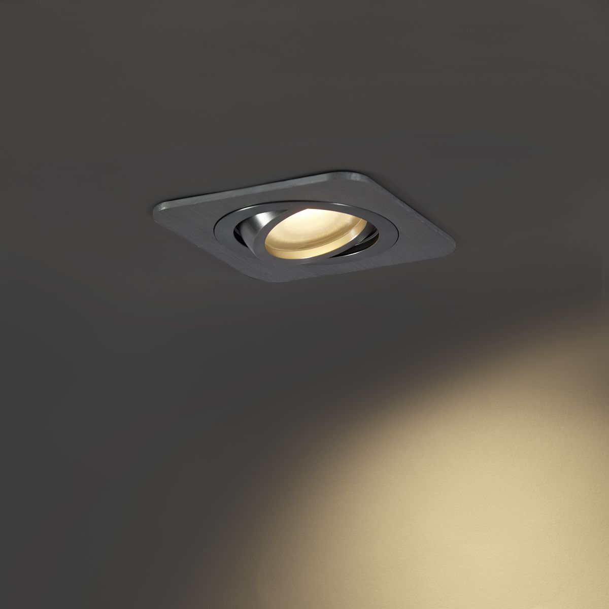 Afgeronde inbouwspot gunmetal GU10 50mm draai- en kantelbaar IP44 - Alberto