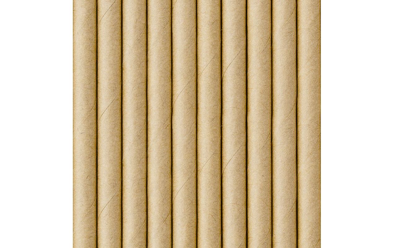 Strohhalm 19.5 cm, 10 Stück, BraunStrohhalme aus Kraftpapier