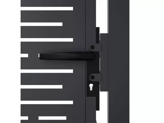 Portail de jardin anthracite 105x130 cm conception de carré