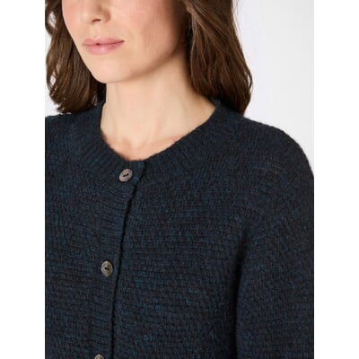 Damen-Strickjacke Alpaka, Dunkelblau