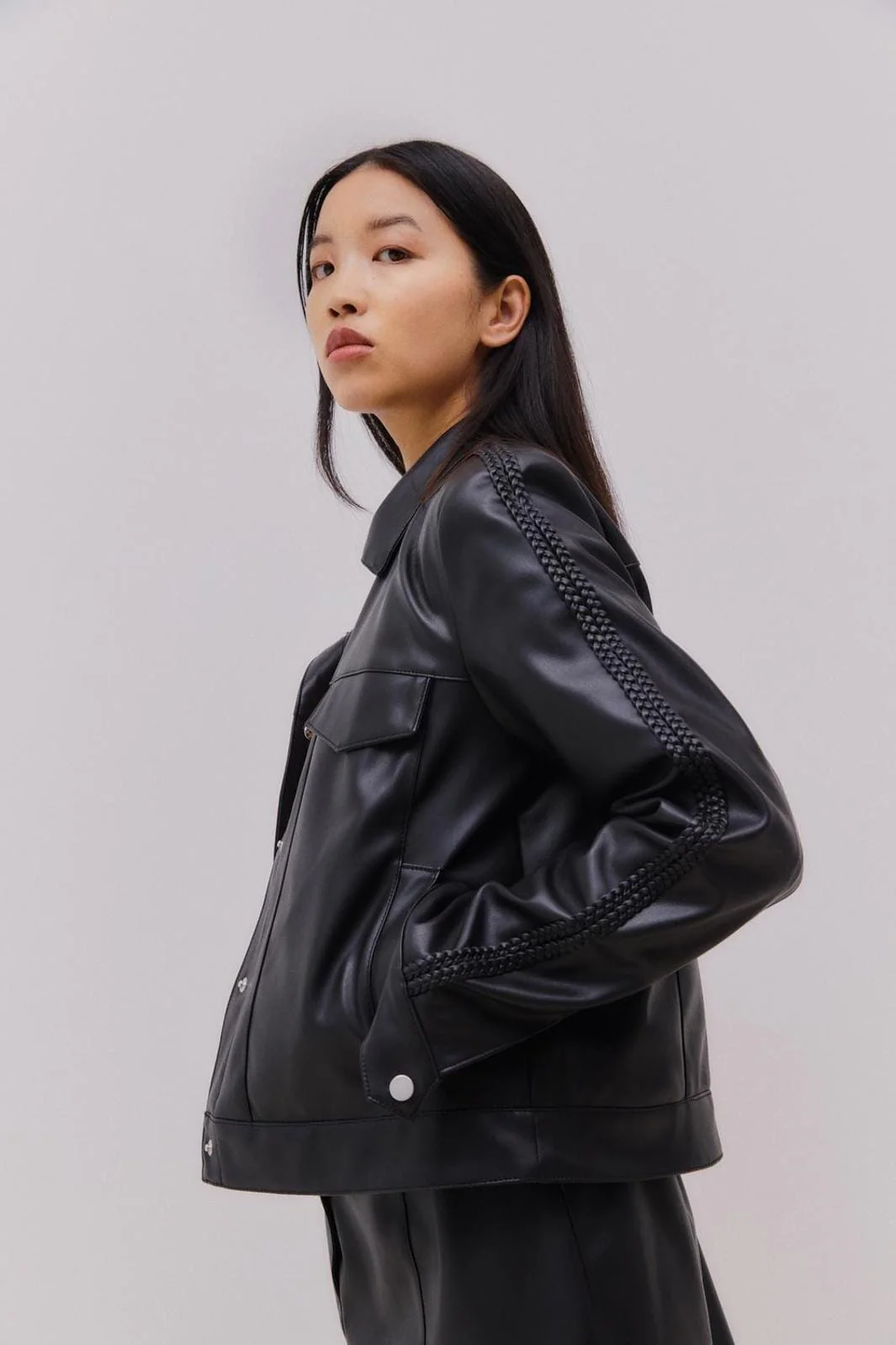 Vila Vipen Coated L/S Braid Jacket