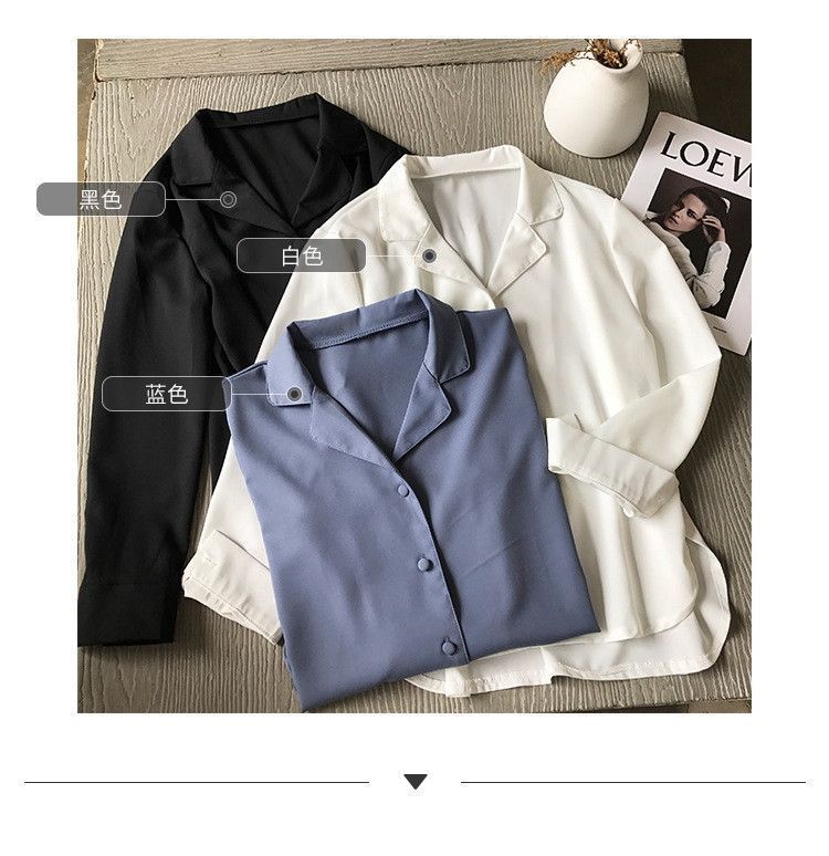 Bamela - Blouse met lange mouwen en kraag