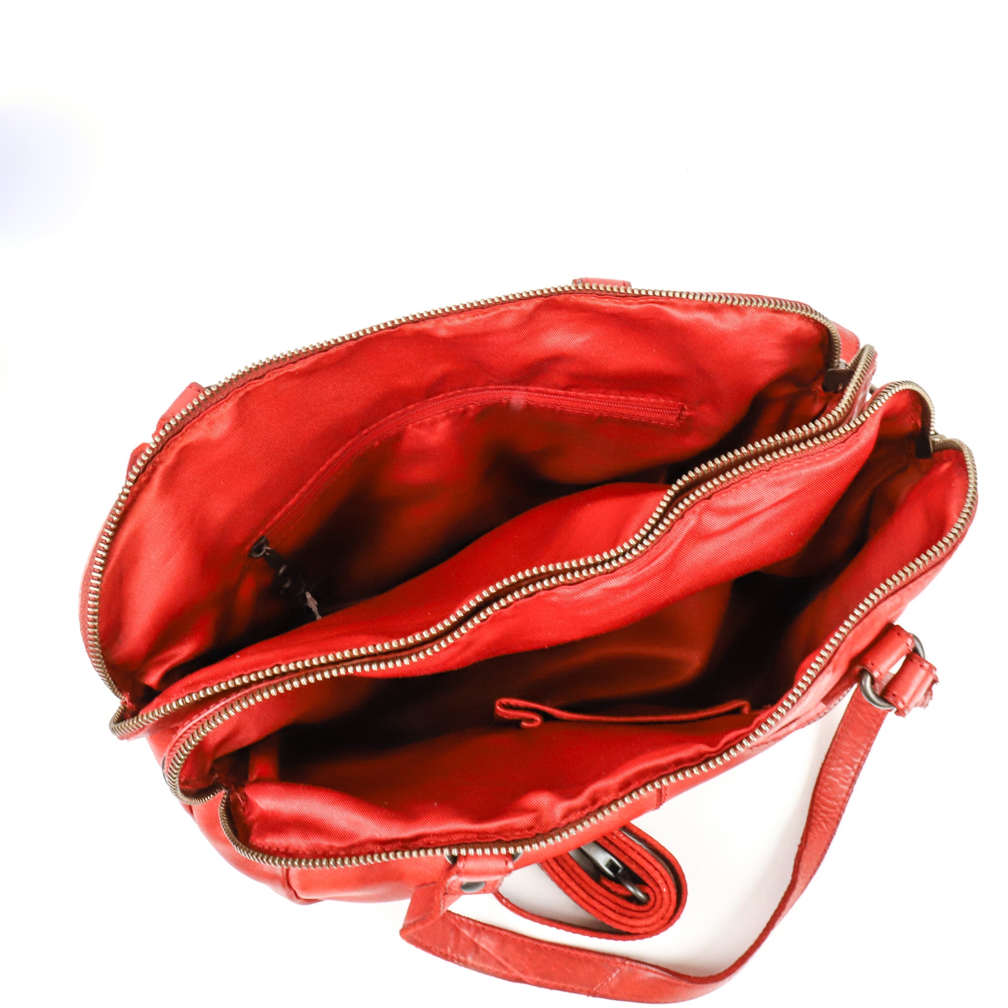 Hand-/schoudertas 'Lieke' rood Rood