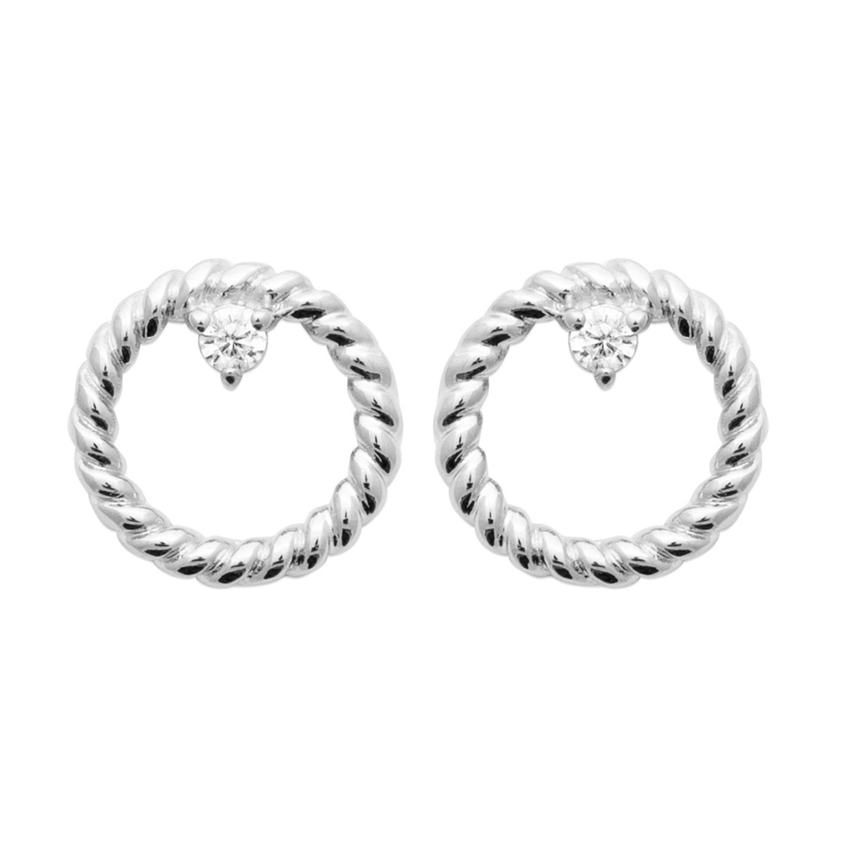 Boucles d'oreilles Brillaxis argent cercle