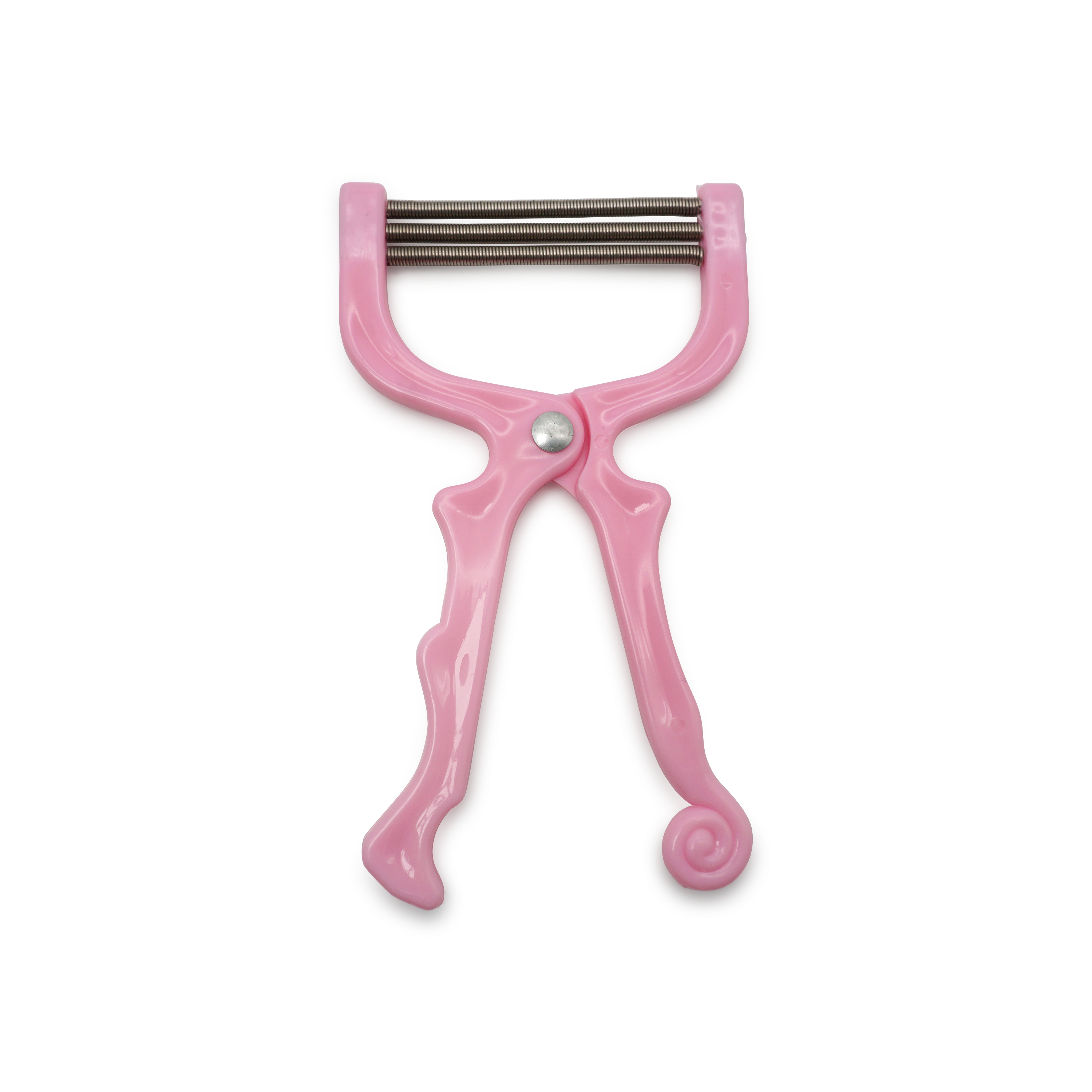 3-Reihiger Kosmetik Gesichts- und Körper Epilierer Metall Roller Gesichtshaar Entferner - Rosa