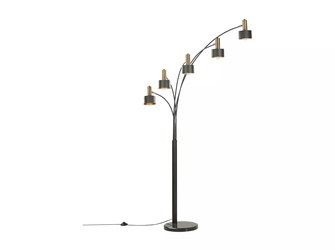 Lampadaire ANBESA Réglable Métal Noir