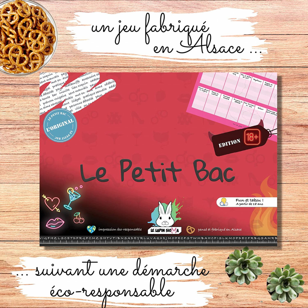 Jeu du Petit BAC - Edition + de 18 Ans