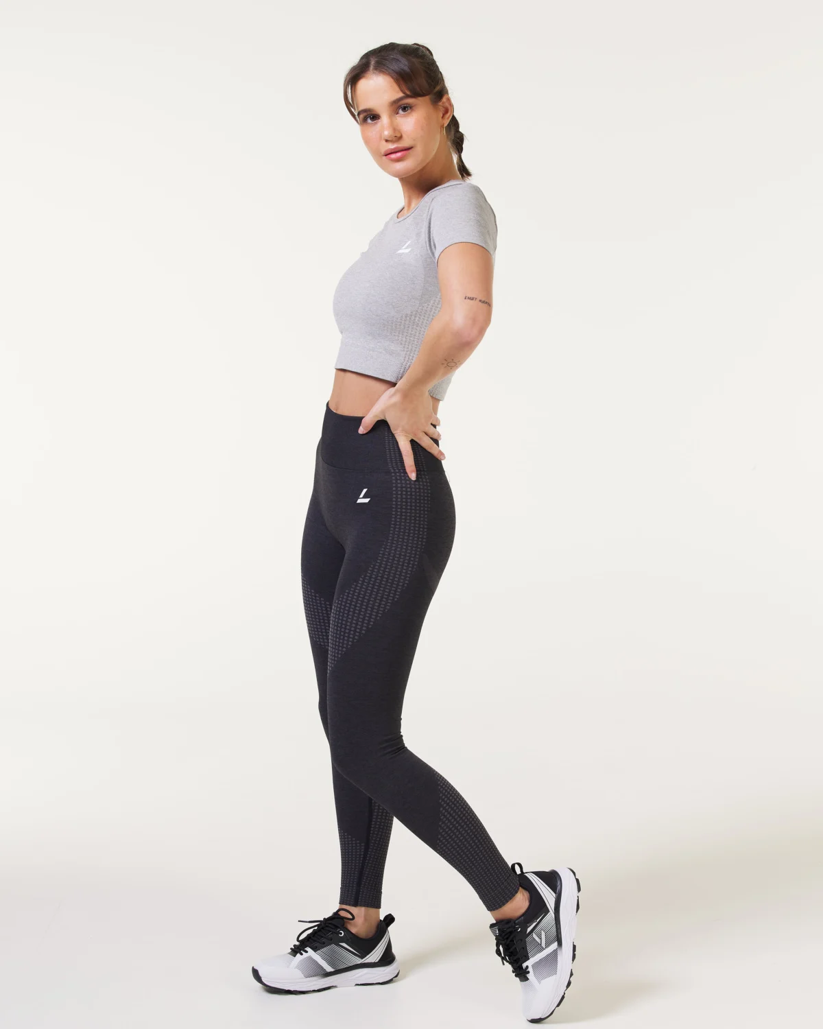 LEVITY Phase Seamless Tights Black Melange