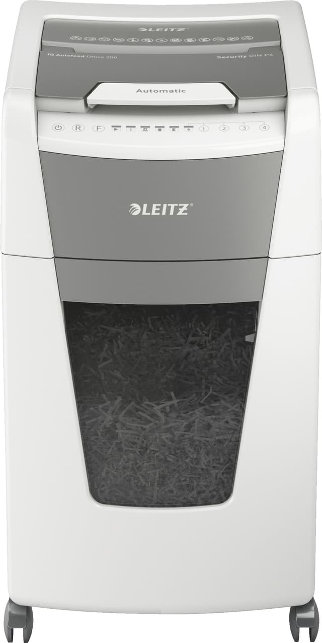 Leitz IQ AutoFeed Office 300 P4 tværskåret makulator
