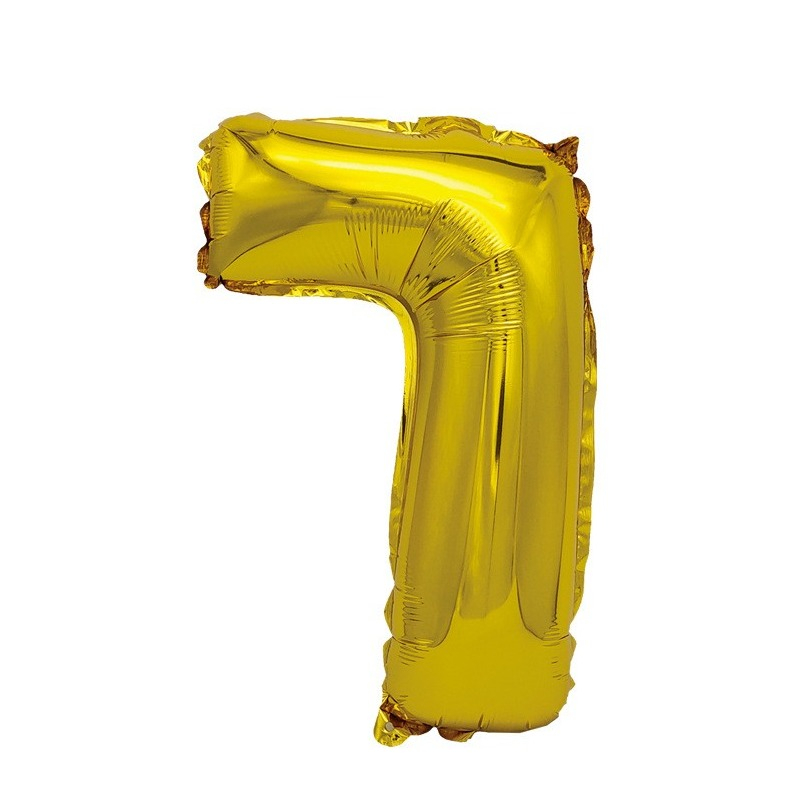 (101cm) Zahlen Ballon Geburtstags Party Luftballon Folienballon - Zahl 7 / Gold