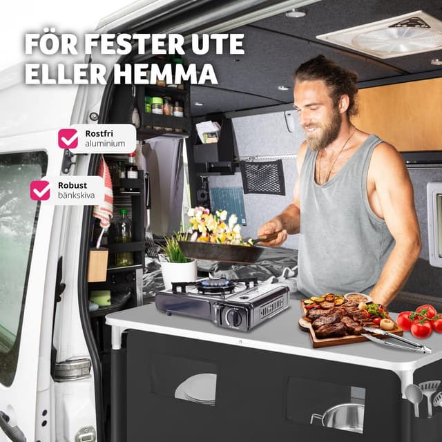 Campingskab Deluxe med 6 rum