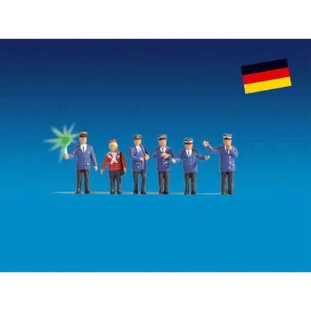 NOCH Bahnbeamte Deutschland, beleuchtet, 6 Stück