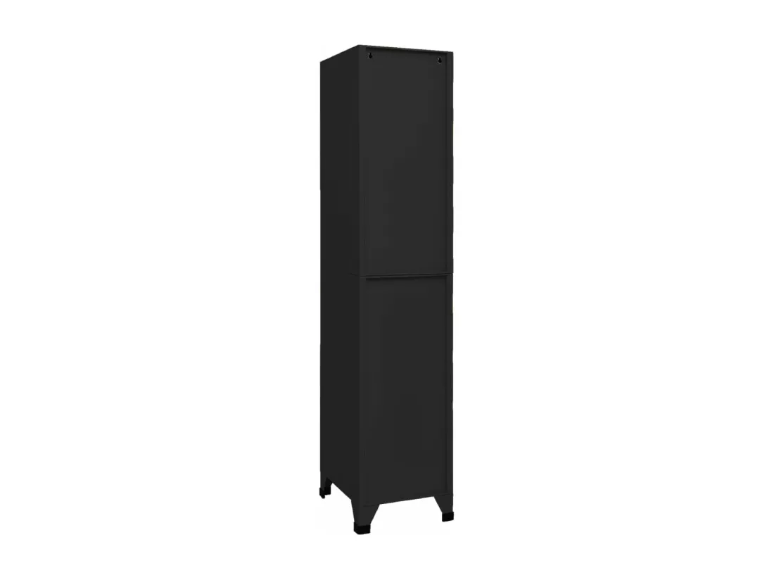 Armoire à casiers Noir 38x45x180 cm Acier