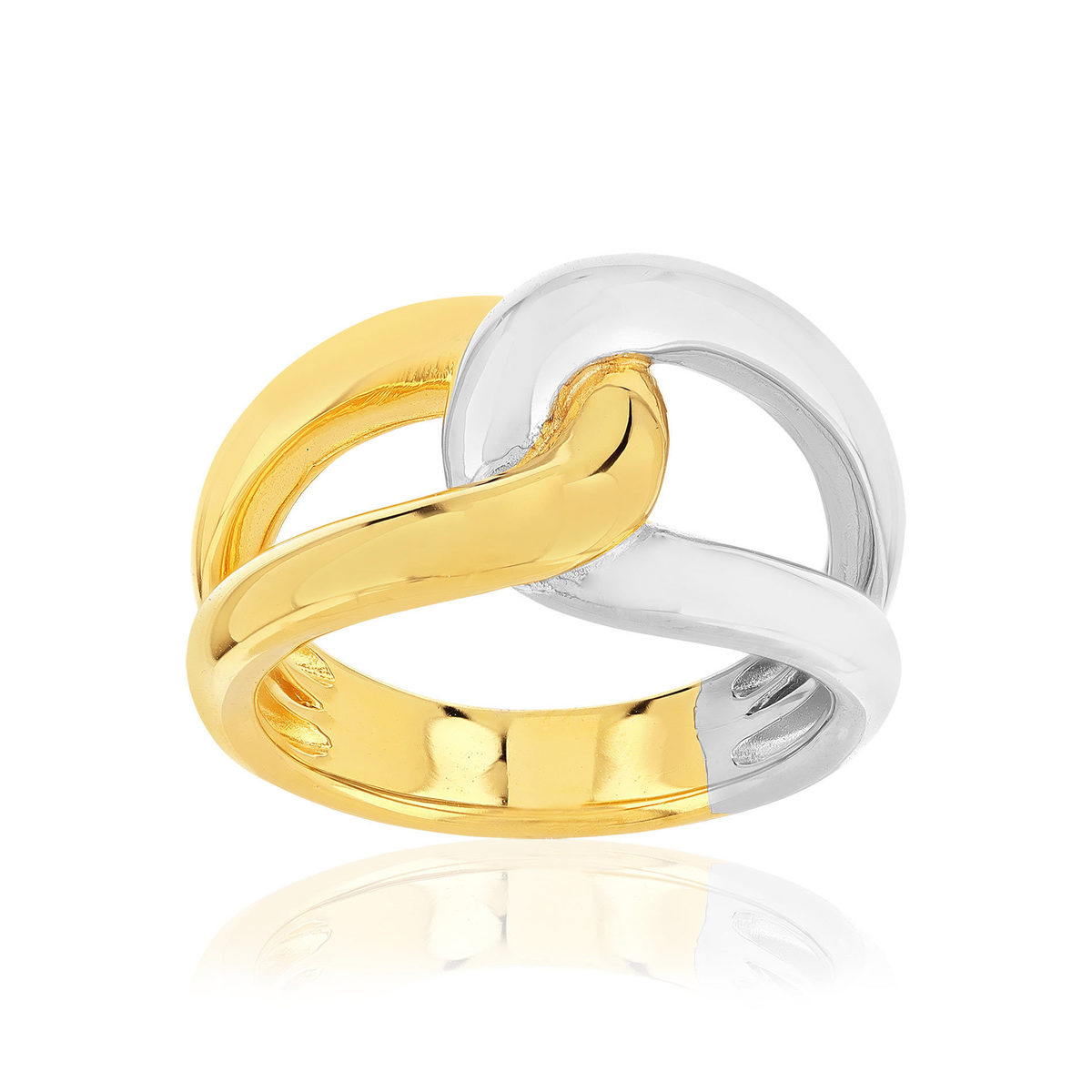 Bague plaqué or jaune 2 tons