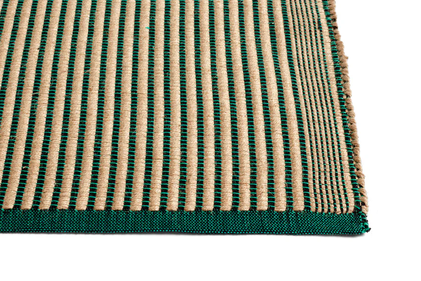 HAY  Tapis gulvtæppe, Black/Green - 80x200 cm.