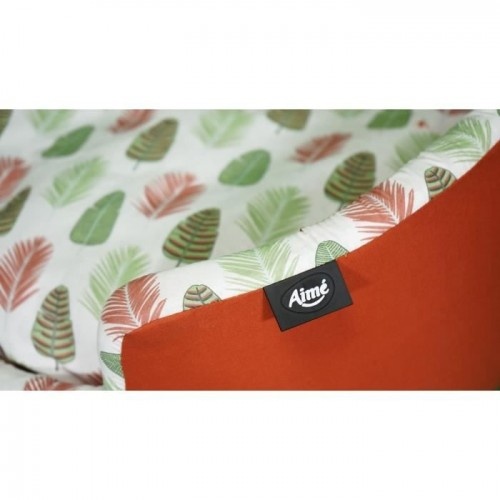Cama AIME laranja tropical suave para cães de pequeno e médio porte.