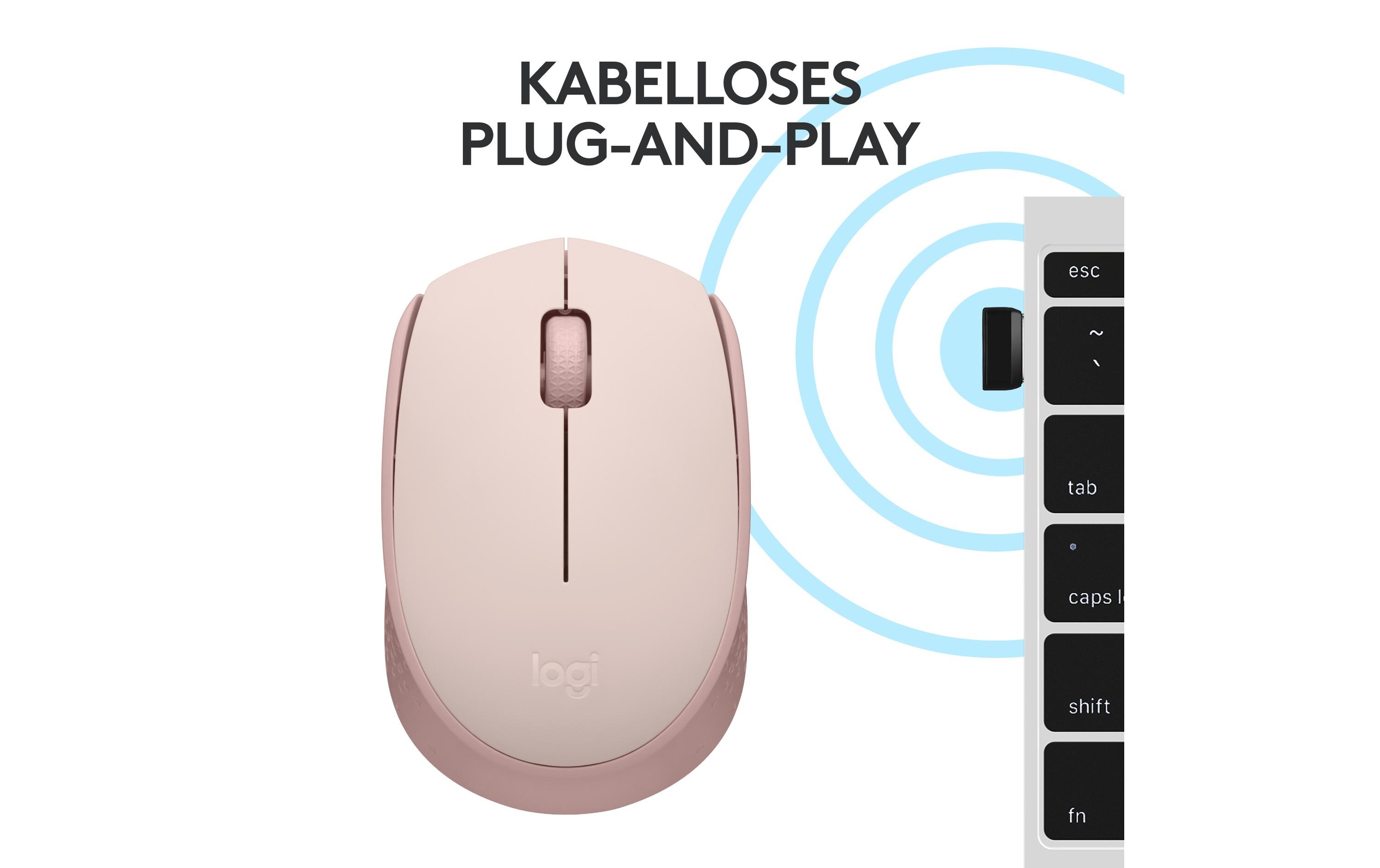 Mobile Maus M171 , kabellosKleine Wireless-Maus für Links- & Rechtshänder mit bis zu 12 Monaten Batterielaufzeit