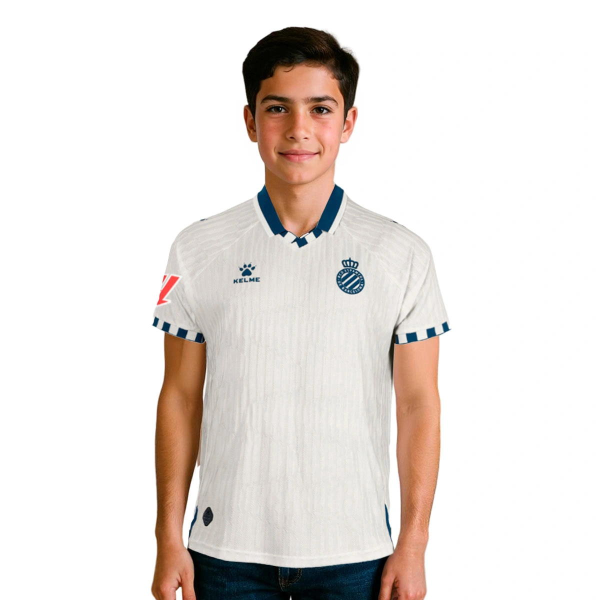 Camisola Kelme RCD Espanyol Segundo Equipamento 2025-2026 Criança