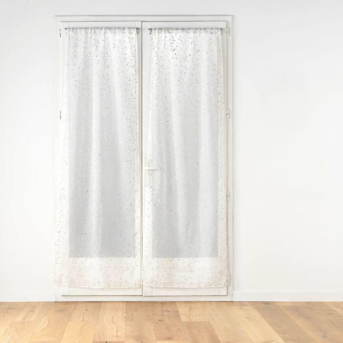 PAIRE DROITE PASSE TRINGLE 70X200CM METALLISE MAISSA