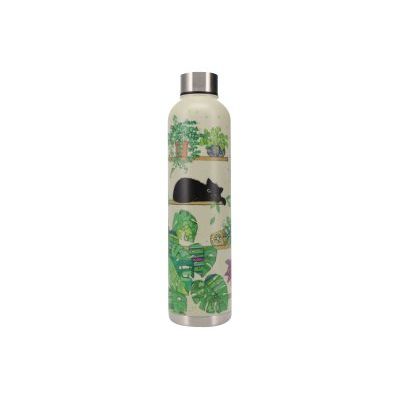 Kiub Bug Art Chat - Gourde bouteille thermique - 750 ml - plantes