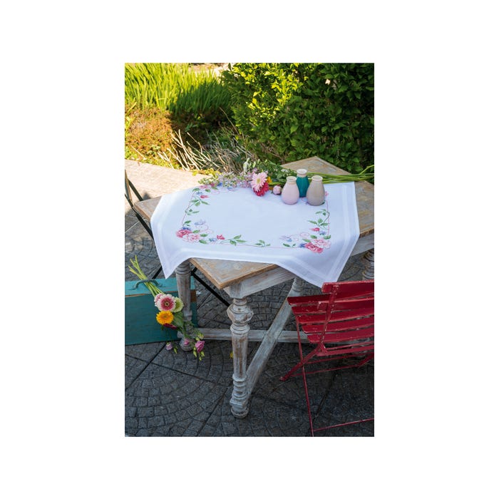 Vervaco-Borduurpakket tafelkleed bloemen