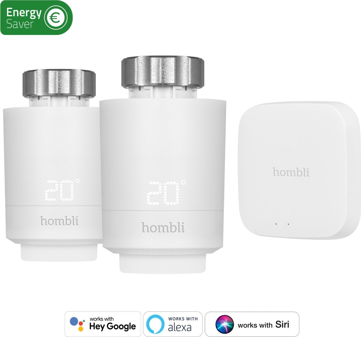 Hombli - Smart Radiator Termostat Start Kit - 2 Stk + Bridge