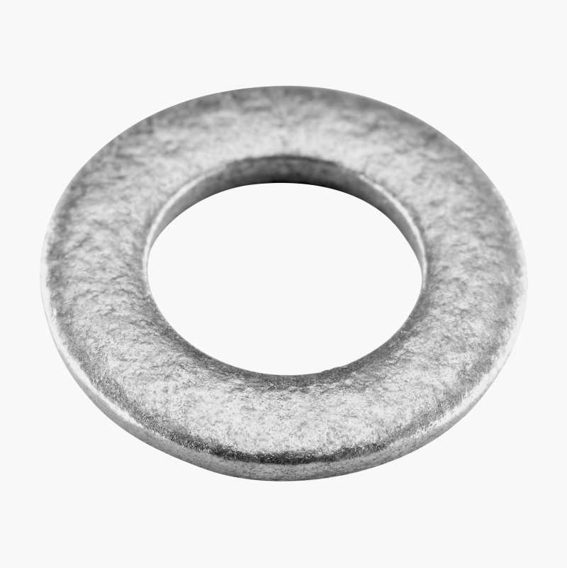 Rund skive M6 x 12 mm, galvanisert, 100 stk.
