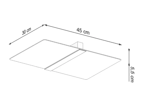 Sollux Lighting Azalia Plafonnier décoratif affleurant, blanc, chrome, 2x G9