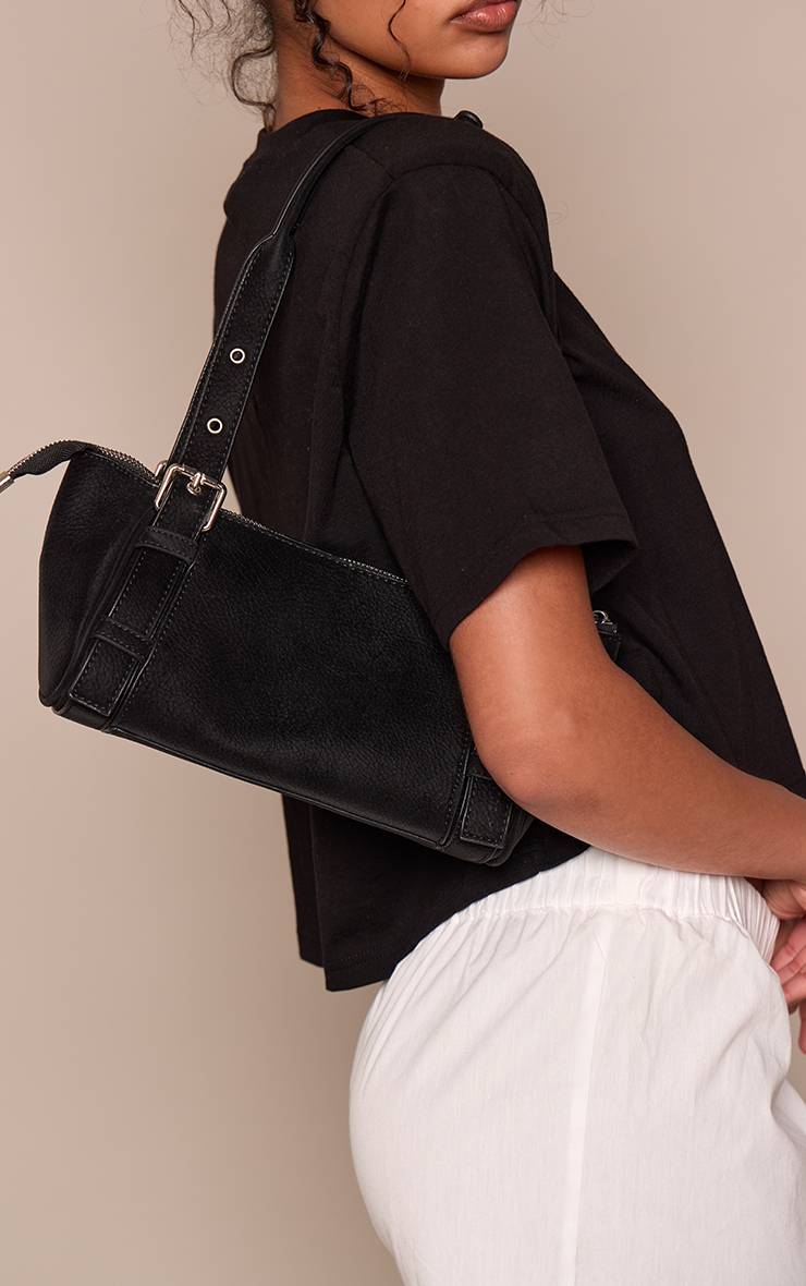 Noir Sac À Bandoulière Avec Détail De Boucles