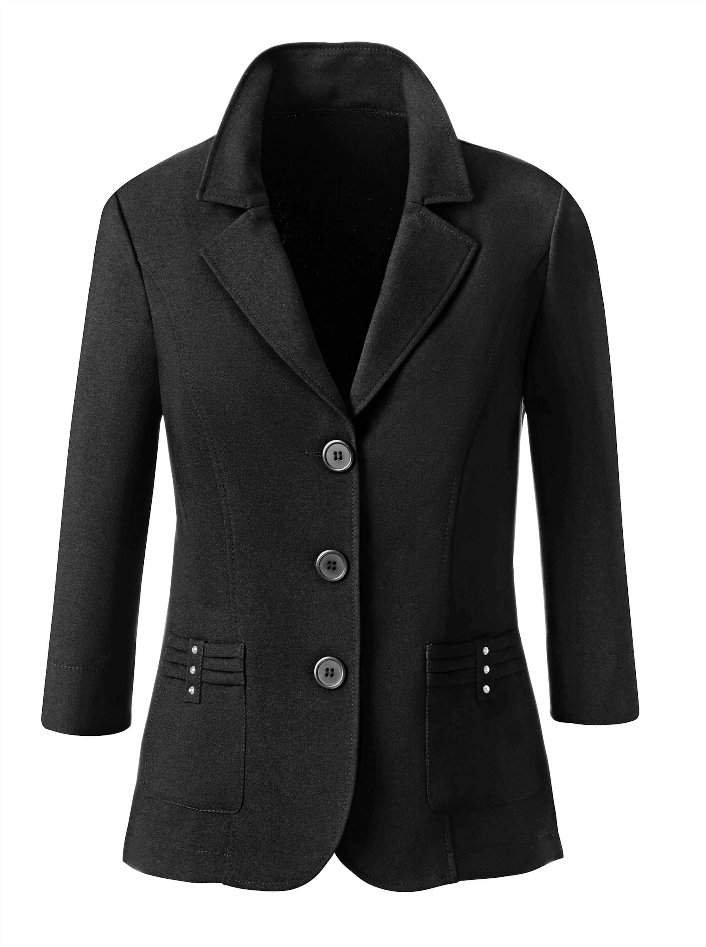 Blusenblazer in schwarz