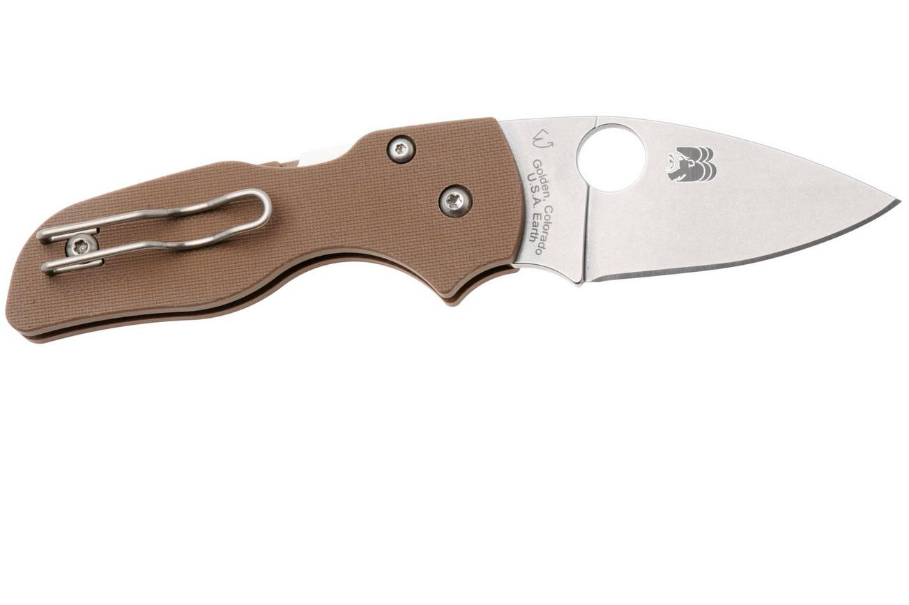 Spyderco Lil' Native CPM 15V Compression Lock C230GPBN15V Brown G10, Sprint Run zakmes