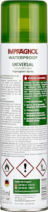 (400ml) Textil Imprägnier Spray Schuh Wetter Schutz Wasser- / Öl- / Schmutzabweisend (2145)