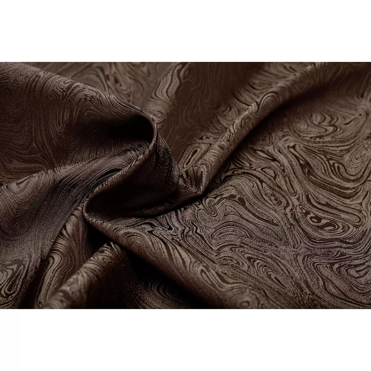 Nachtvorhang Jacquard Moiré Braun