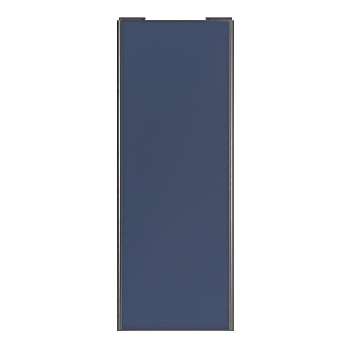 Porte de placard coulissante bleu profil gris GoodHome Arius H. 248,5 x L. 92.2 cm + amortisseurs